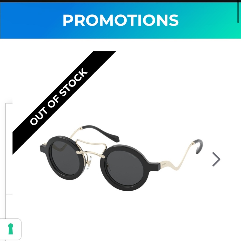 MIU MIU MU 02VS SUNGLASSES 1AB5S0 BLACK